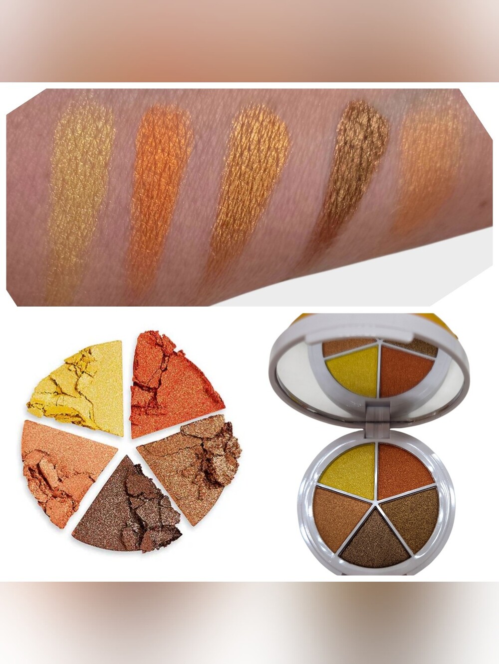 I Heart Revolution Custard Fill Donut 5 Pan Pigment Eyeshadow Palette New w/Box